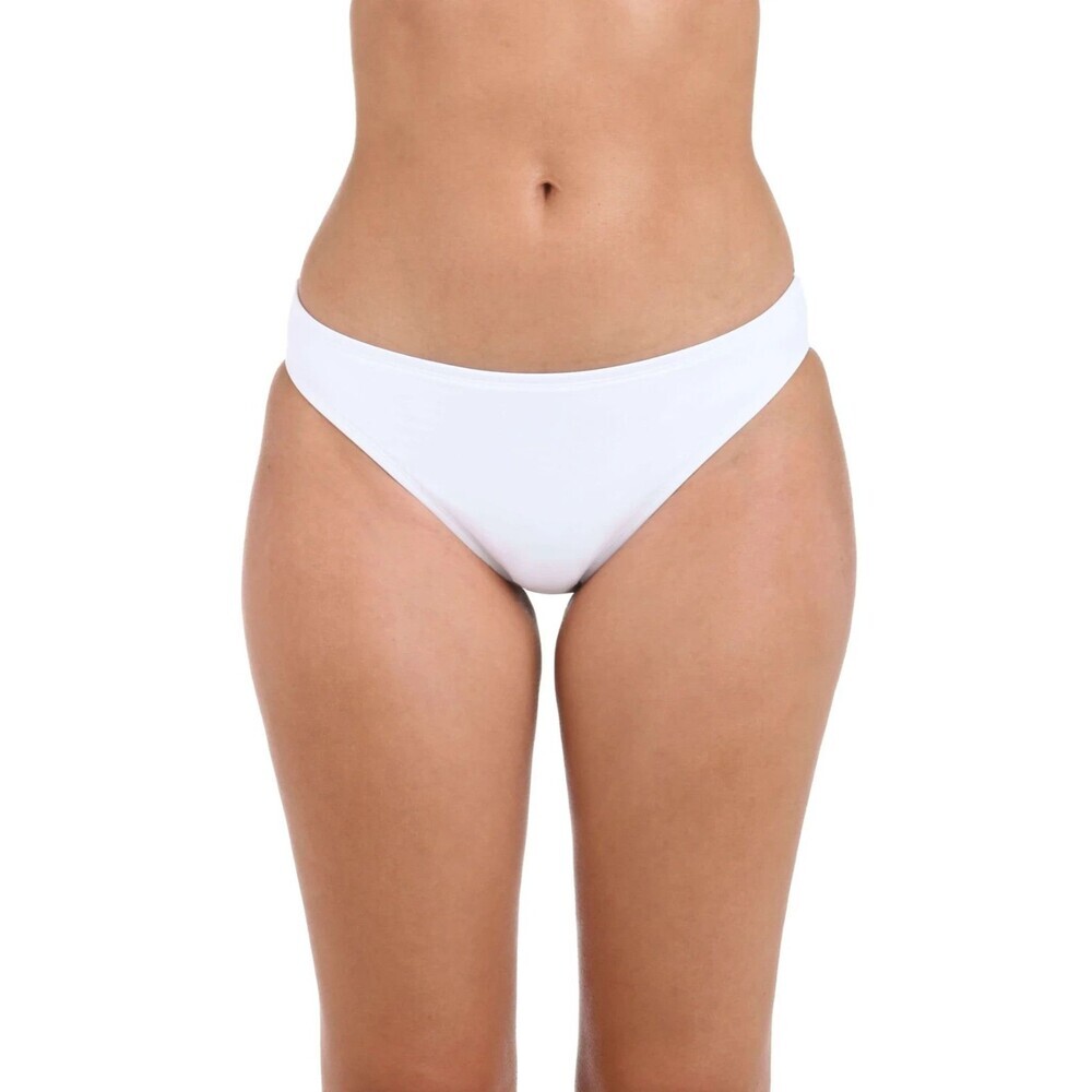 La Blanca Hipster Classic White Bikini Bottom Island Goddess Sz 8 NWT